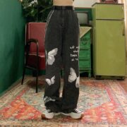 New Street Retro Hip Hop Letters Embroidered Jeans - Image 8