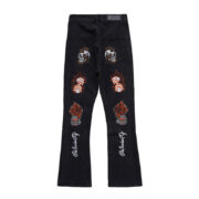 High Street Hip Hop Back Embroidered Jeans - Image 2