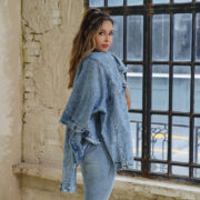 Water Blue Short Loose Casual Denim Jacket Jacket - Image 6