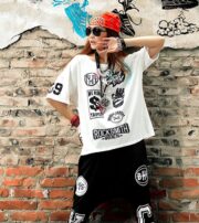 Spring And Summer Hip-hop Street Fashion People In Europe And America Round Neck Loose-fitting Women's T-shirt Fashion Brand Women's Clothing On Behalf Of