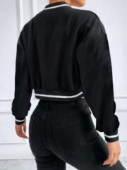 Ladies' Baseball Collar Printed Fashionable Casual Jacket Jacket - Image 2