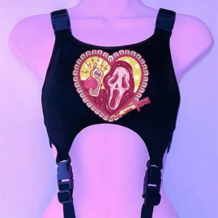 Goth Skinny Crop Y2k Short Vest