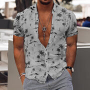 3D Personalized Printing T-shirt Summer Loose Short Sleeve Lapel Shirt Casual Streetwear Clothing For Men - Image 6