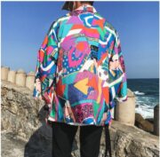 Printed Japanese Style Kimono Jacket cardigan men clothing cardigan male streetwear hiphop casual coat loose kimono - Image 4