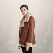 Women's motorcycle jacket leather jacket - Image 2