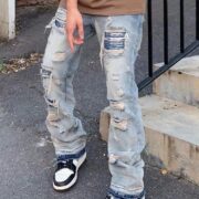 European And American Hip Hop Men's Ripped Jeans - Image 2