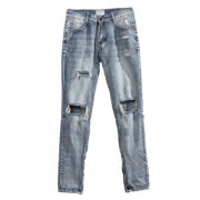 Hip Hop Trend Men's Belt Zipper Jeans - Image 2