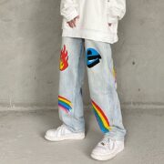 Loose hip-hop five-pointed star jeans - Image 3