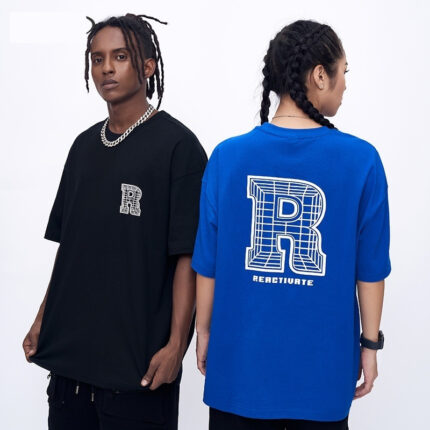 Men's Clothing Hip Hop English Print Personality Round Neck Short Sleeve