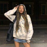 Stars Printed Zipper Hooded Cardigan Couple Fashion Outerwear Hoodies Sweatshirt Street Men Women Coat - Image 6