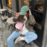 Women's Long Sleeved Leopard Print Jacket Jacket - Image 7