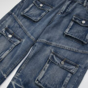 Punk High Street Fashion Design Sense Niche Tie-dye Loose Straight Trousers Men And Women - Image 4