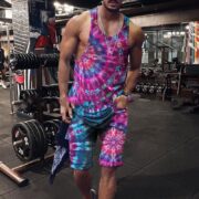 Men's Clothing Series Fashion Camisole Colorful Hip Hop Print Sleeveless Top Shorts Suit - Image 10