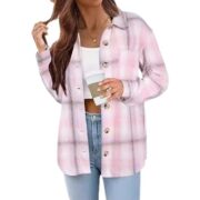 Fashionable Jacket Women's Brushed Woolen Jacket Plaid - Image 6