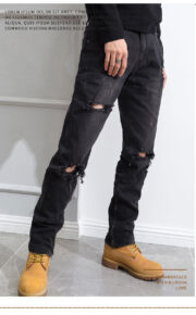 Hip Hop Trend Men's Belt Zipper Jeans - Image 7