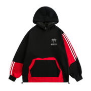 High Street Design Fashion Brand Contrast Color Patchwork Hoodie Men And Women - Image 5