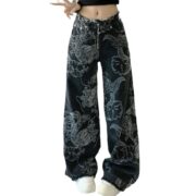 Women's Dragon Print Hip Hop Jeans - Image 6