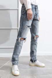 Hip Hop Trend Men's Belt Zipper Jeans - Image 6