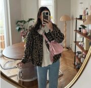 Women's Long Sleeved Leopard Print Jacket Jacket - Image 6