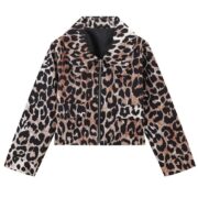 Women's Long Sleeved Leopard Print Jacket Jacket - Image 5